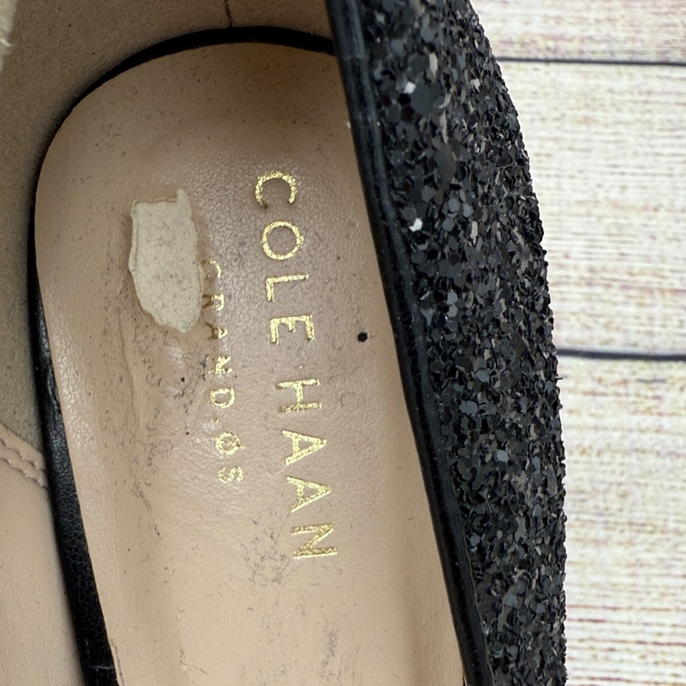 Cole Haan Glitter Black Heels - Picture 8 of 8